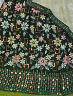 Gorgeous Green Color Georgette Sequence Work Lehenga in Munich