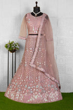 Party Wear Lehenga with Sequins Work and Leaf in Germany
