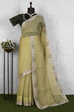 organza Embroidered Saree in Germany