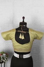 Beautiful brown organza saree with stitched blouse in Germany