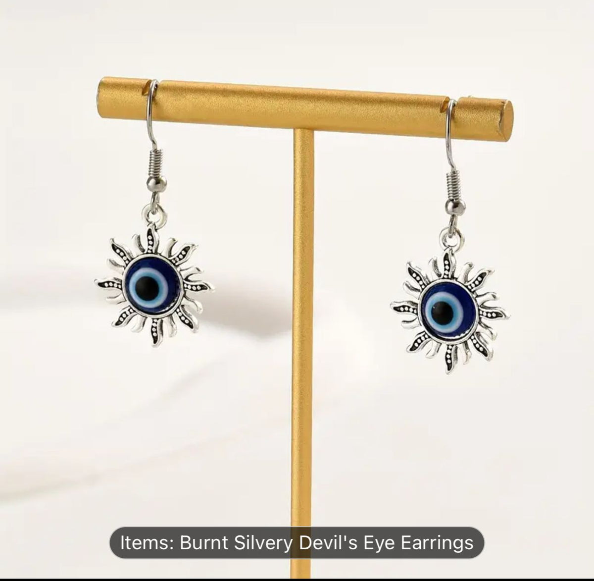 Pretty cute spiritual evil eye silver Earrings in Berlin