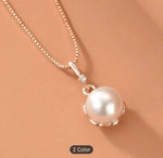Faux Pearl Decor Necklace Drop Earrings in Germany