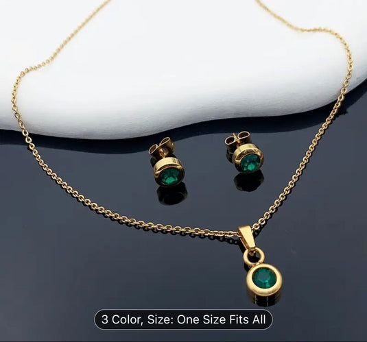 Gold Plated Stainless Steel  Necklace And Earrings Set in Berlin
