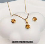 Gold Plated Stainless Steel  Necklace And Earrings Set in Berlin