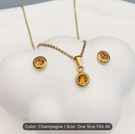 Gold Plated Stainless Steel  Necklace And Earrings Set in Berlin