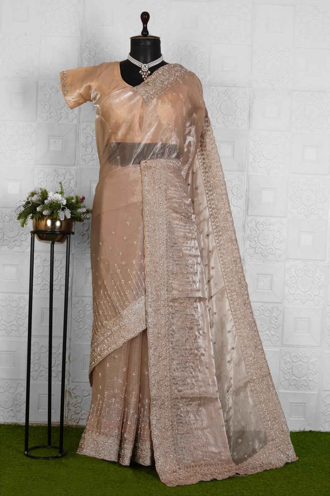 Chiffon Embroidered Saree Set Munich