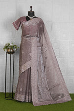 Chiffon Embroidered Saree Set Munich