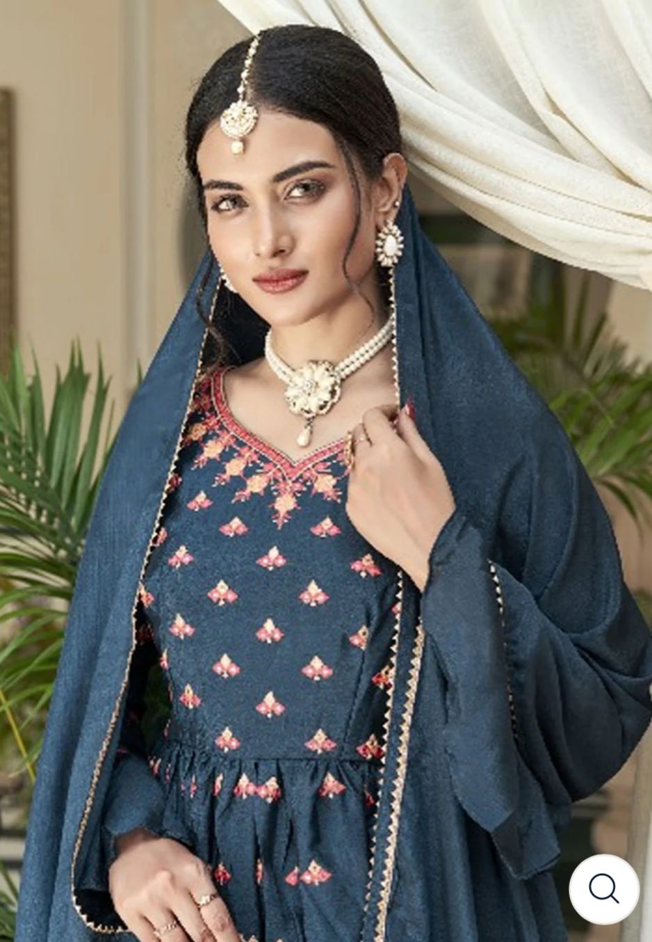 Chinnon with heavy Embroidery Suit Set In Germany