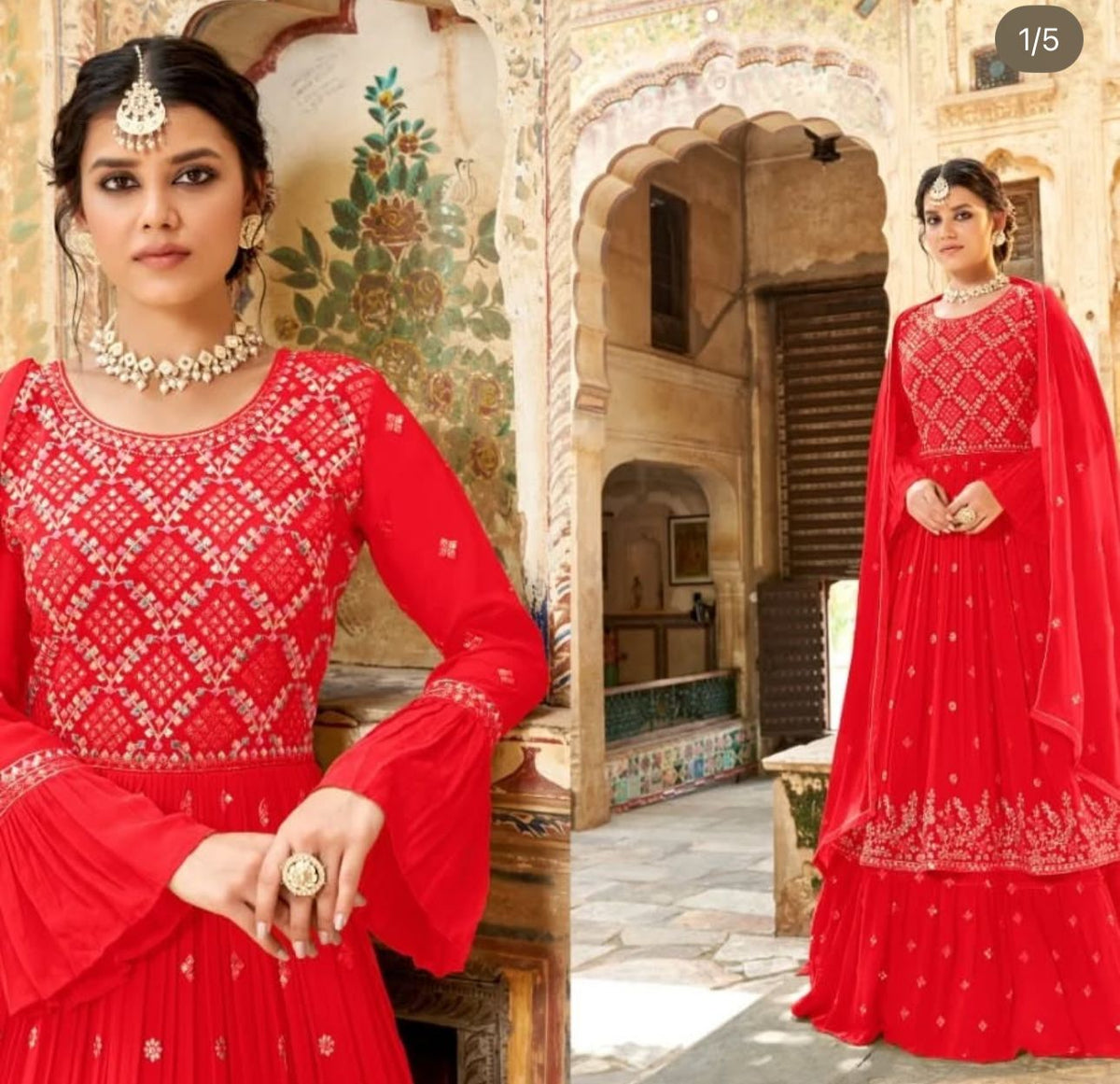 Georgette heavy embroidered work suits in Berlin