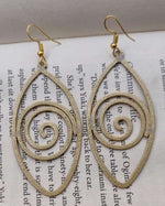Brass Handmade Lightweight Hollow Spiral Earrings in Germany