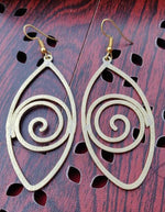 Brass Handmade Lightweight Hollow Spiral Earrings in Germany