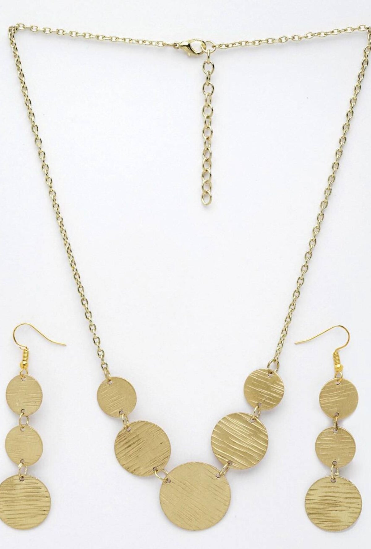 Circle Design Long Chain Necklace with Earring for Women and Girls in Munich