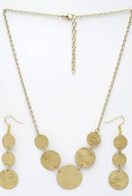 Circle Design Long Chain Necklace with Earring for Women and Girls in Munich