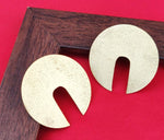 Brass Handmade Metal Work Chand Shaped Lightweight Stud Earring in Germany