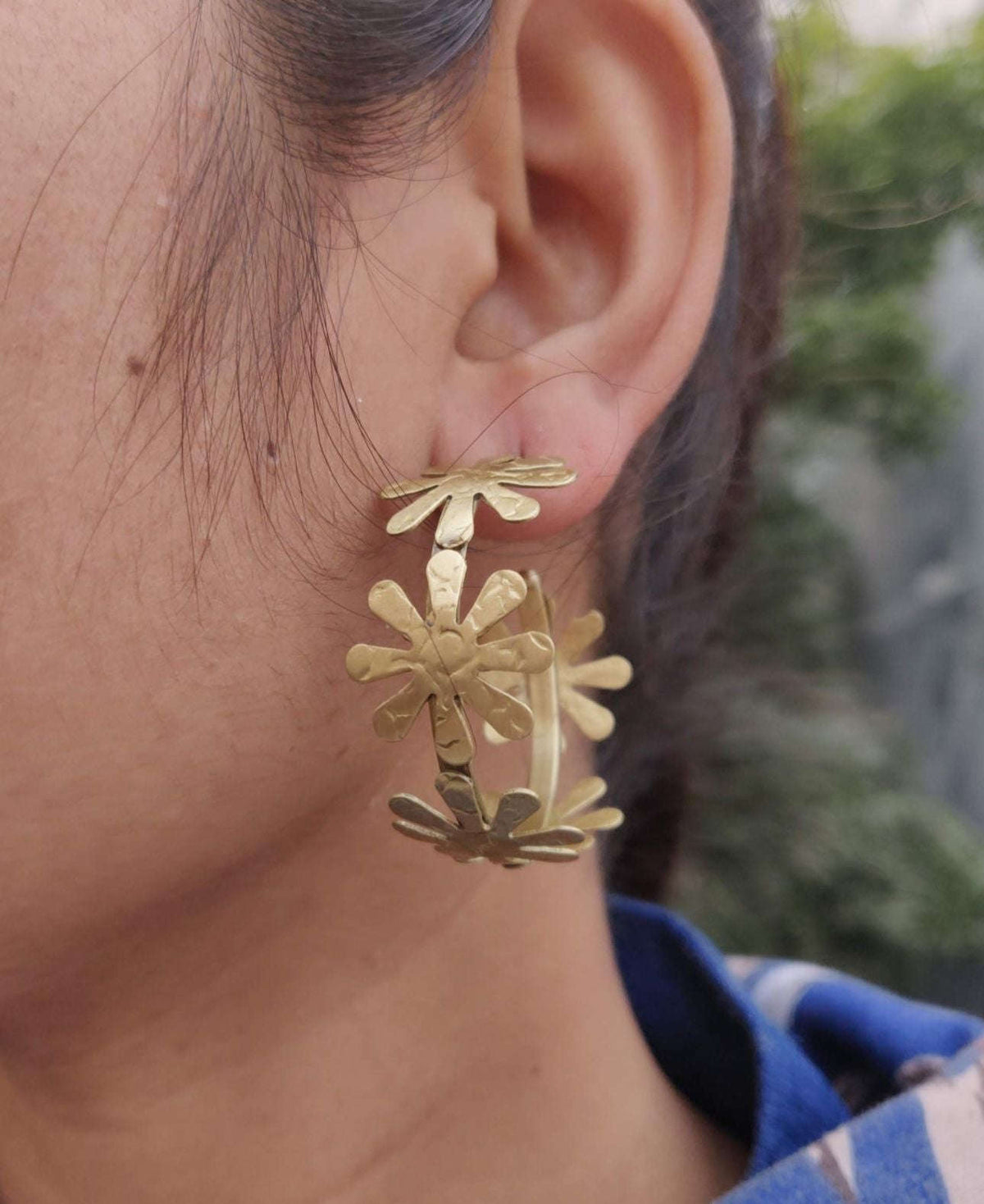 Golden Brass Fancy Earrings For Girl And women in Germany Namma Markt