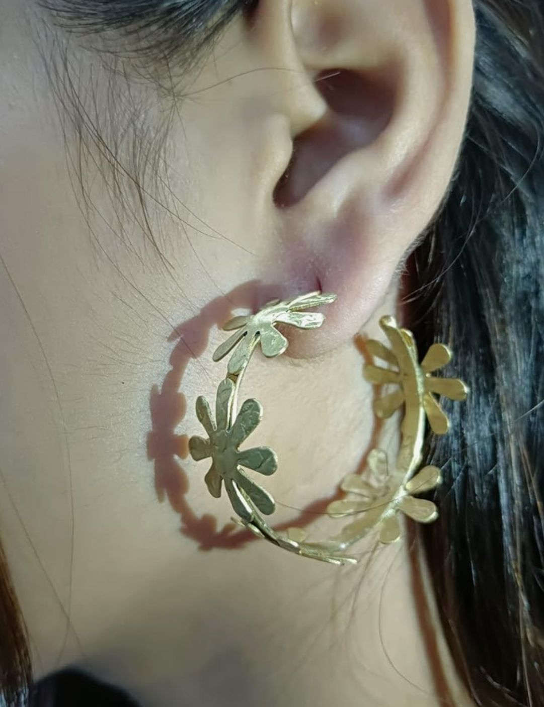 Golden Brass Fancy Earrings For Girl And women in Germany Namma Markt
