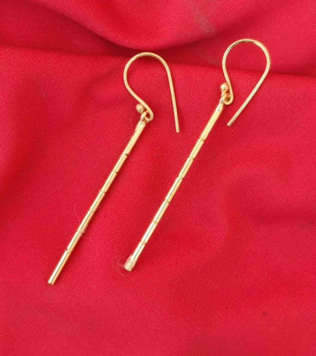 Handmade Brass stick design hook Earring in Berlin