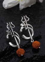 Om Trishul Rudraksh Lightweight Dangler Earring in Germany