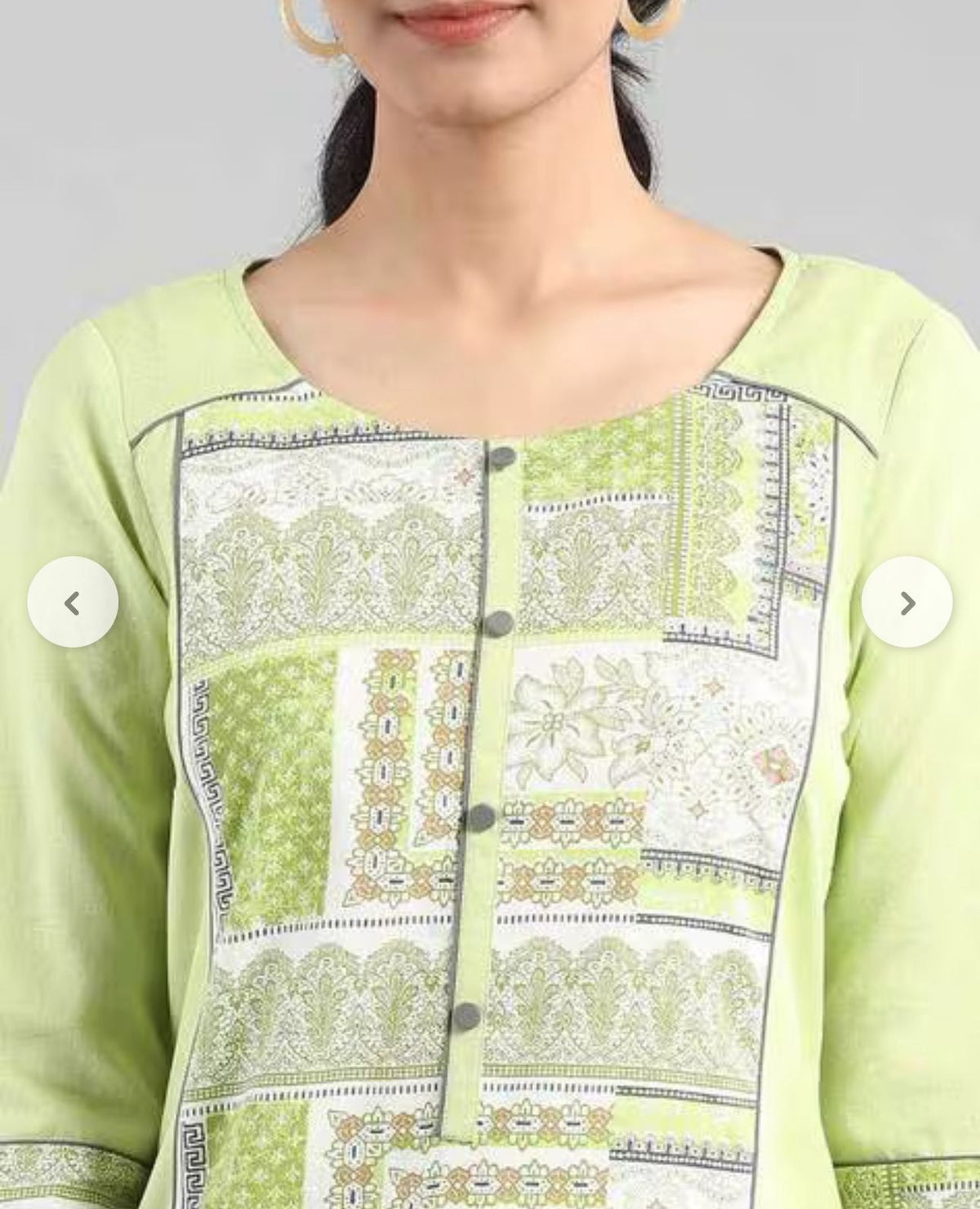 Printed Round Neck Cotton Flax Women Kurta Set in Germany