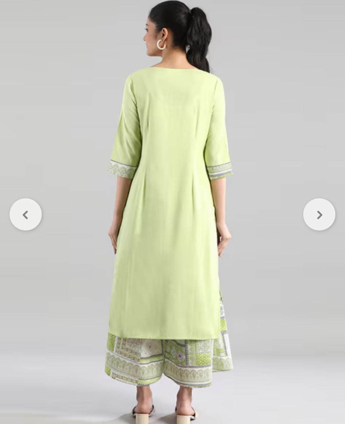 Printed Round Neck Cotton Flax Women Kurta Set in Germany