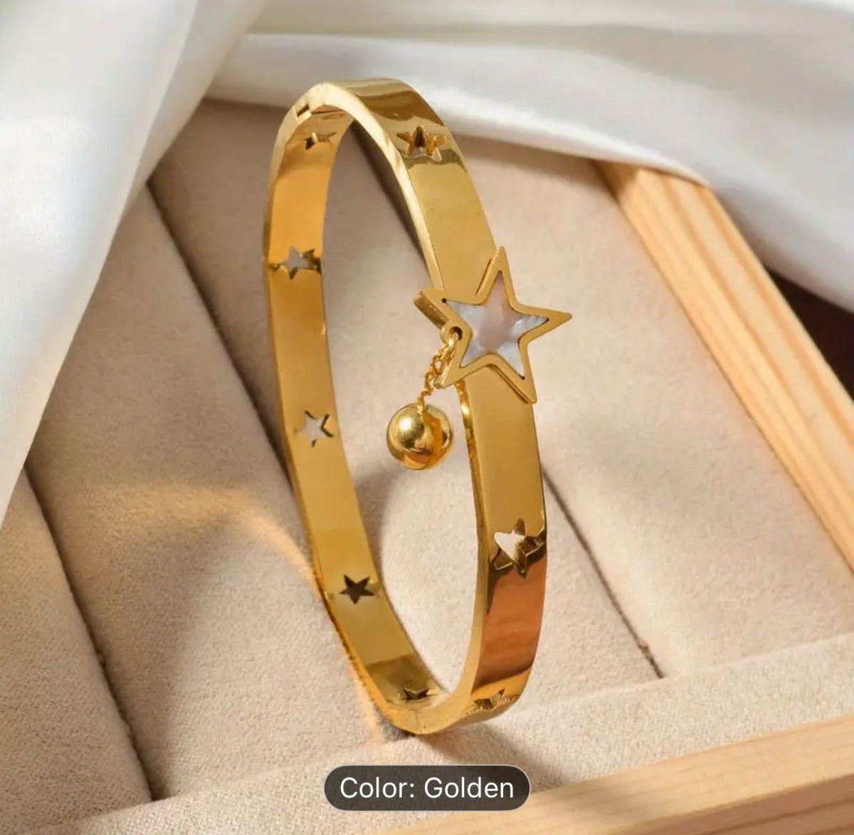 Fashionable Cute Korean Style Geometric Star Stainless Steel Bracelet in Germany