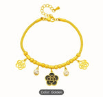 Beaded Zircon Stone Heart Eye Charm Thick Snake Chain Bracelets For Women in Germany