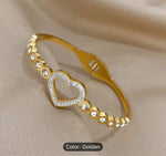 Heart Stainless Steel Gold Plated Couple Charm Bracelet in Berlin