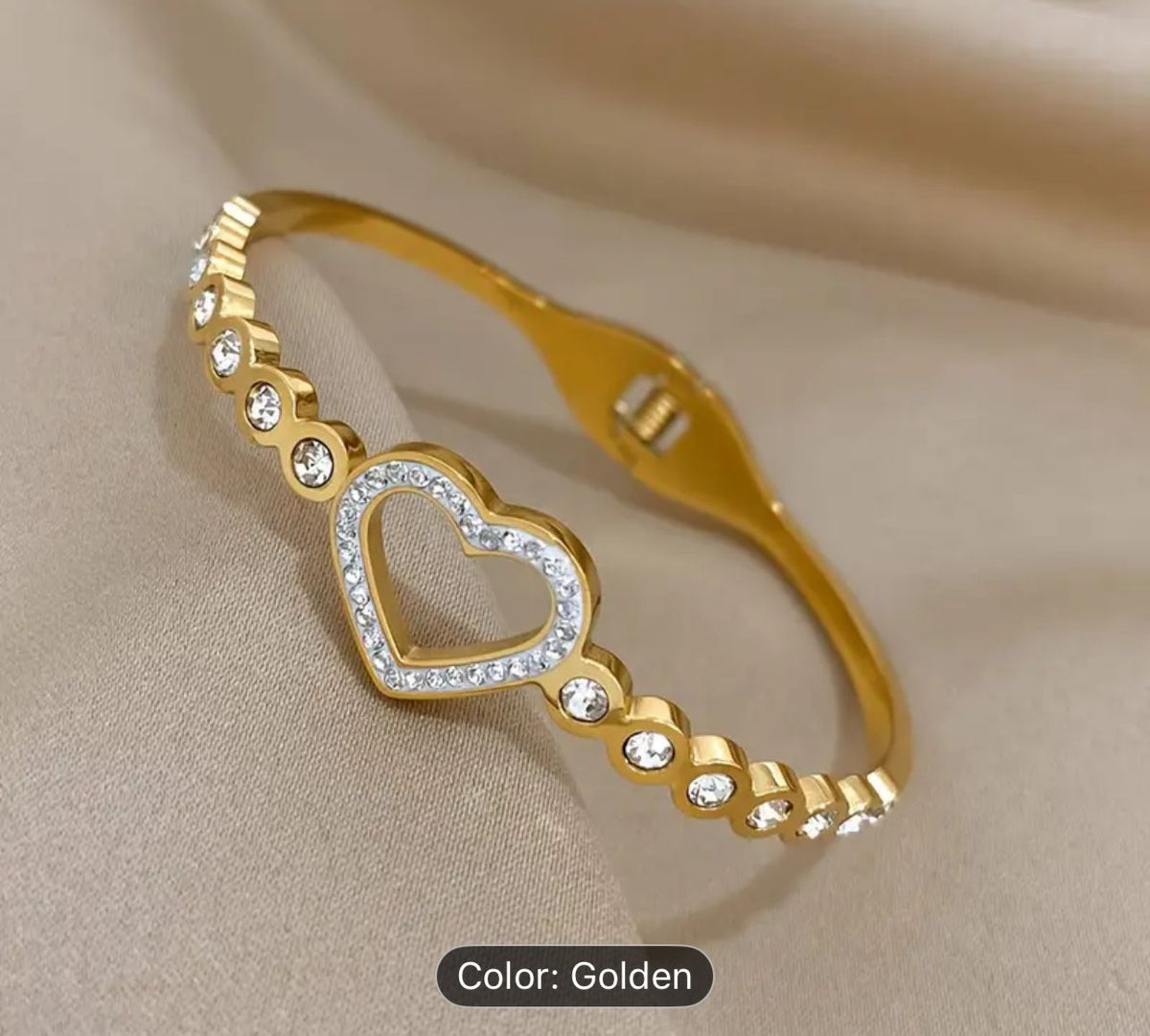 Heart Stainless Steel Gold Plated Couple Charm Bracelet in Berlin