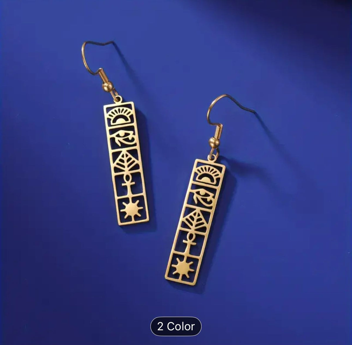 Earrings for Women Stainless Steel Cross Eye of Horus Egyptian Symbol Dangle Earrings in Germany