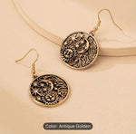 Sun and Moon Gold Metal Earrings in Munich
