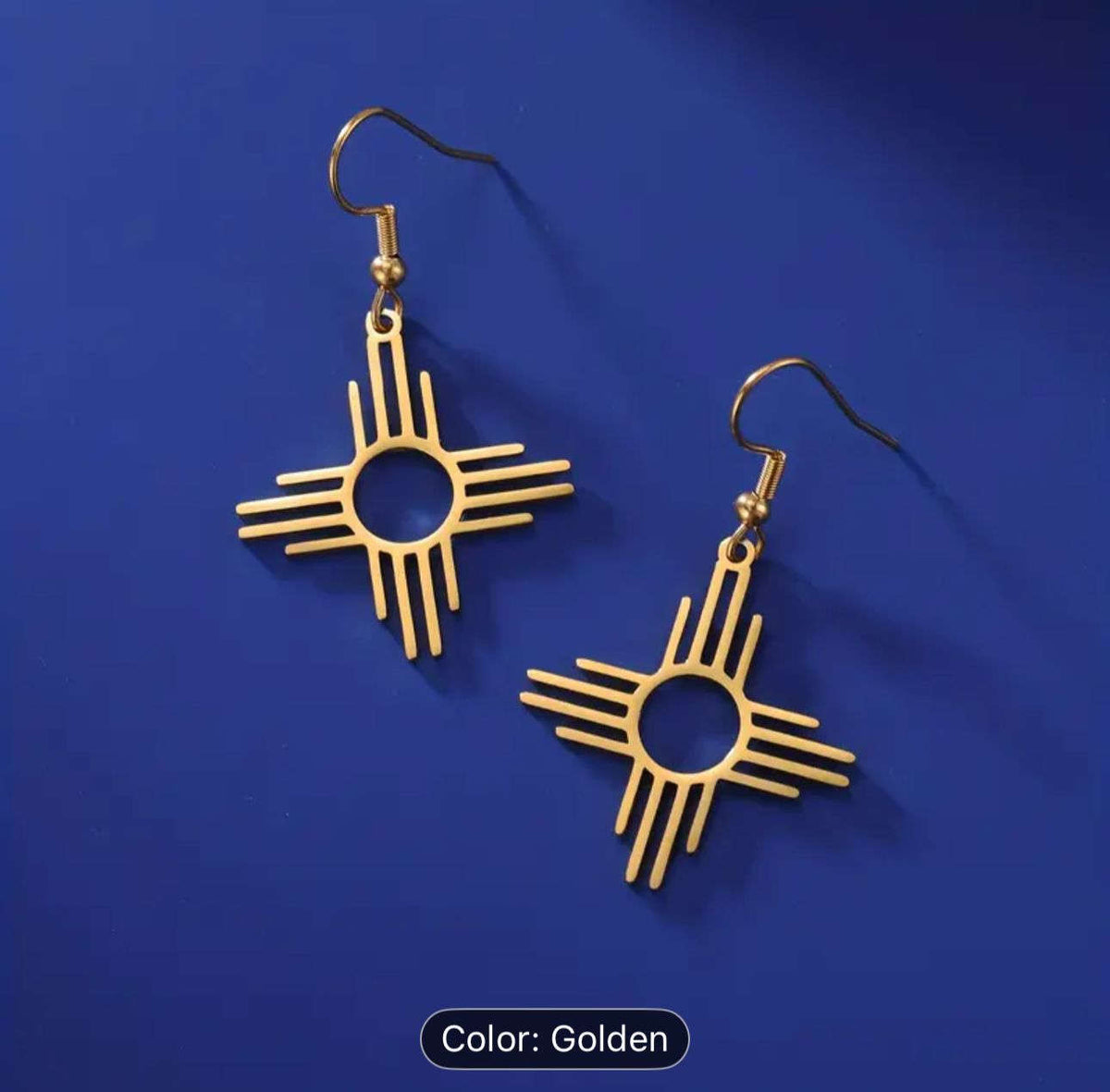 Sun Dangle Earrings Stainless Steel Gold Color Women Earrings in Germany Namma Markt