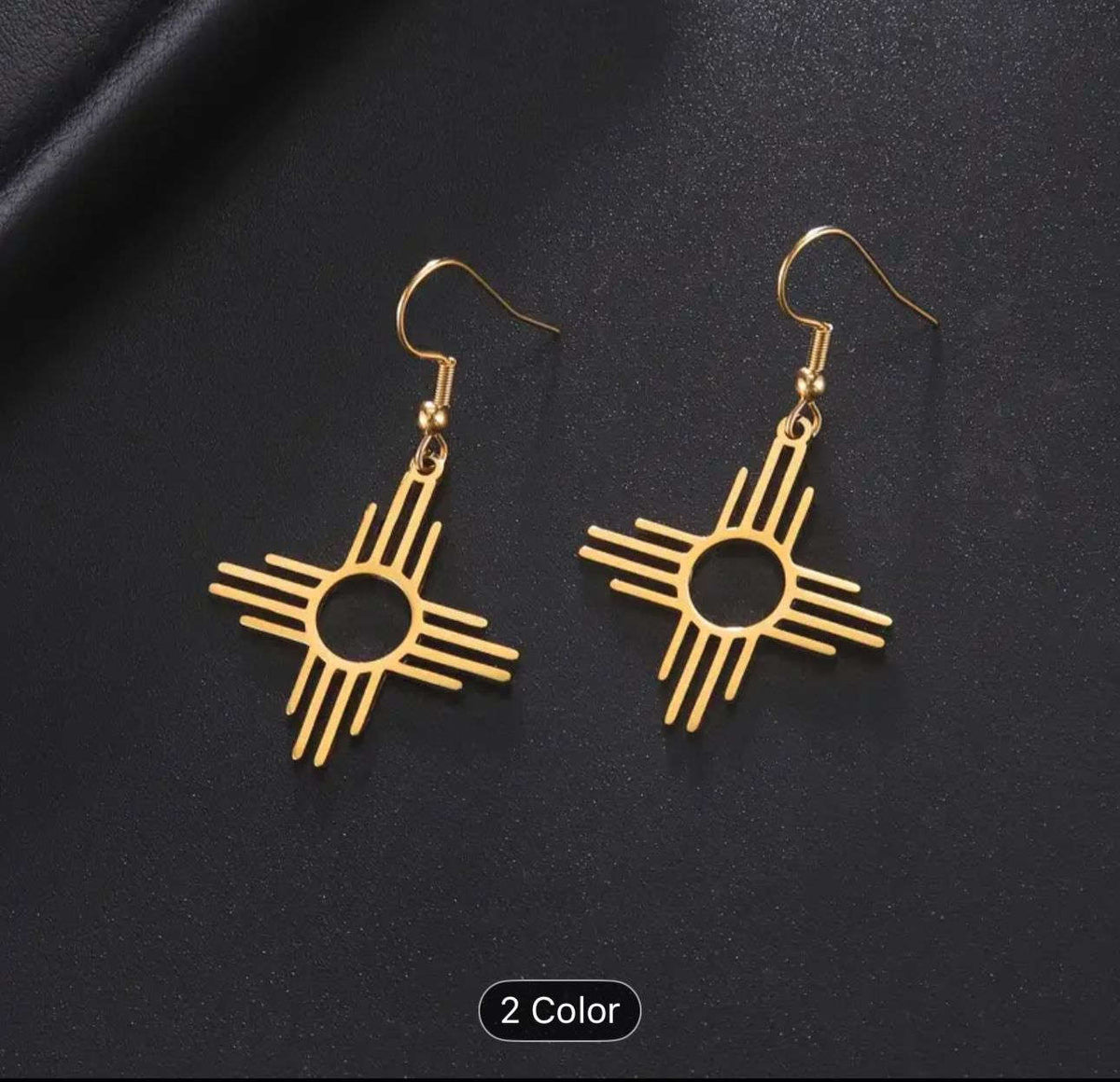 Sun Dangle Earrings Stainless Steel Gold Color Women Earrings in Germany Namma Markt