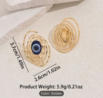 Spiral Line Evil Eye Earrings in Berlin