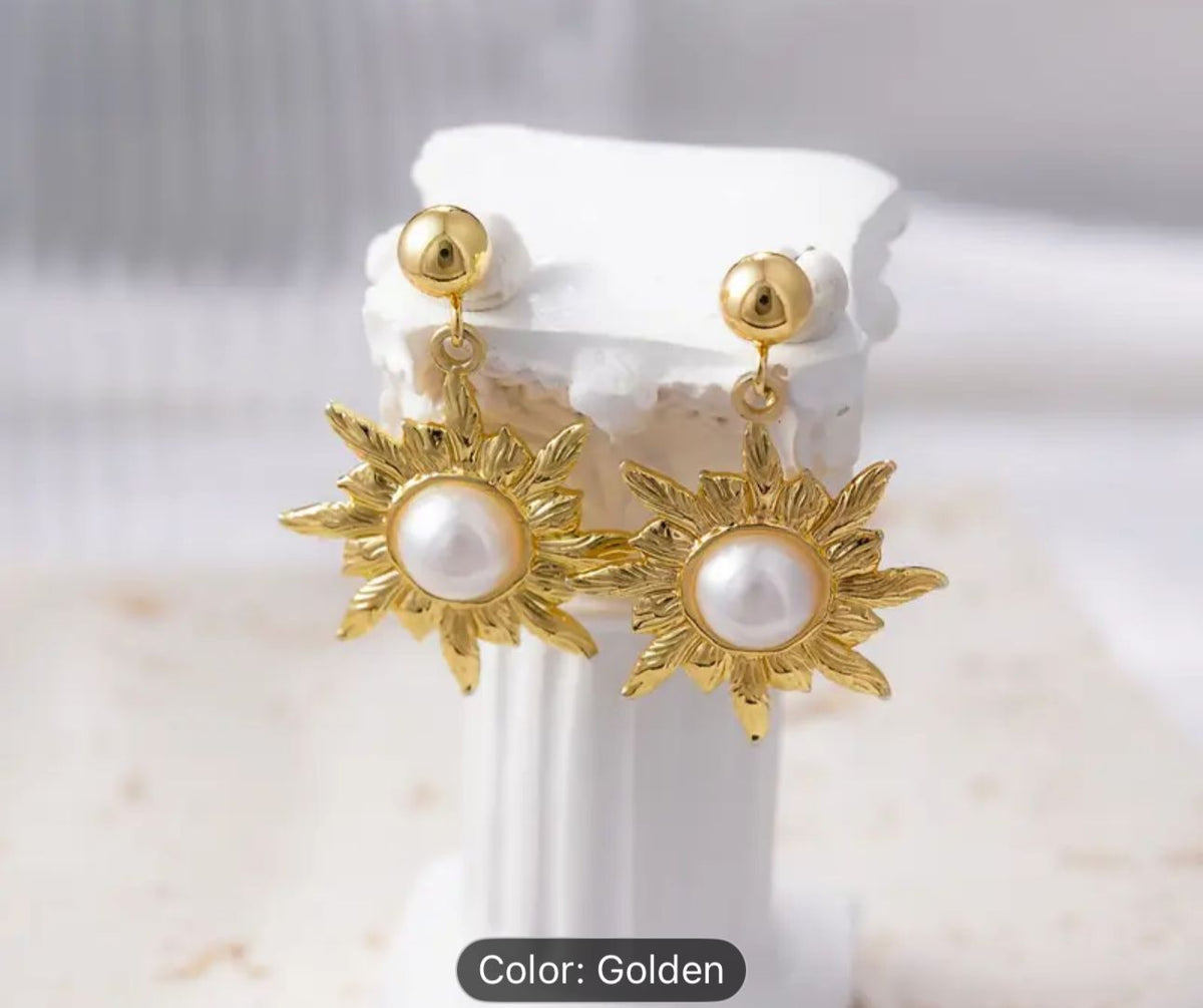 Sun Pearl Drop Earrings in Germany