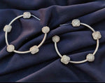 Modern Artistic Brass Handmade Round Shape Black Plating Hoop Earring in Munich