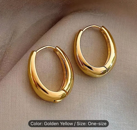Shiny Golden Glamorous Hoops Earrings for Women and Girls in Germany