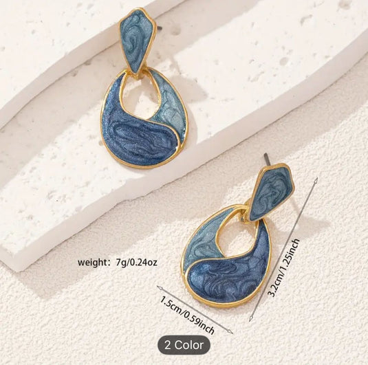 Korean metal leaf stud earrings for Women in Berlin