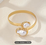 Women Pearls Handcrafted Gold-Plated Armlet Bracelet in Berlin