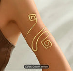 Elegant Geometric Twisted Circle Open Bangle Iron Lady'S Arm Jewelry in Munich