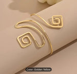 Elegant Geometric Twisted Circle Open Bangle Iron Lady'S Arm Jewelry in Munich