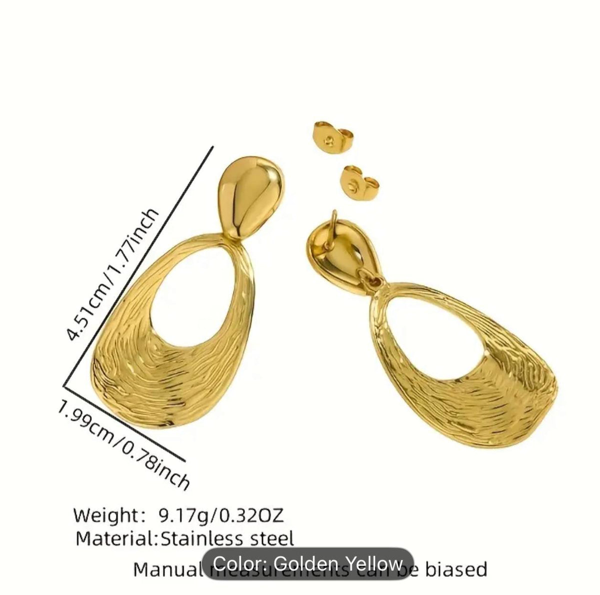 Gold Drop Dangle Earrings in Munich