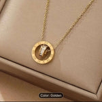 Roman Numeral Interlocking Circles Pendant Necklace in Munich Namma Markt