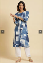 Indigo Abstract Print Kurta in Berlin