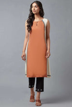 Rust Brown Embroidered kurta in Munich