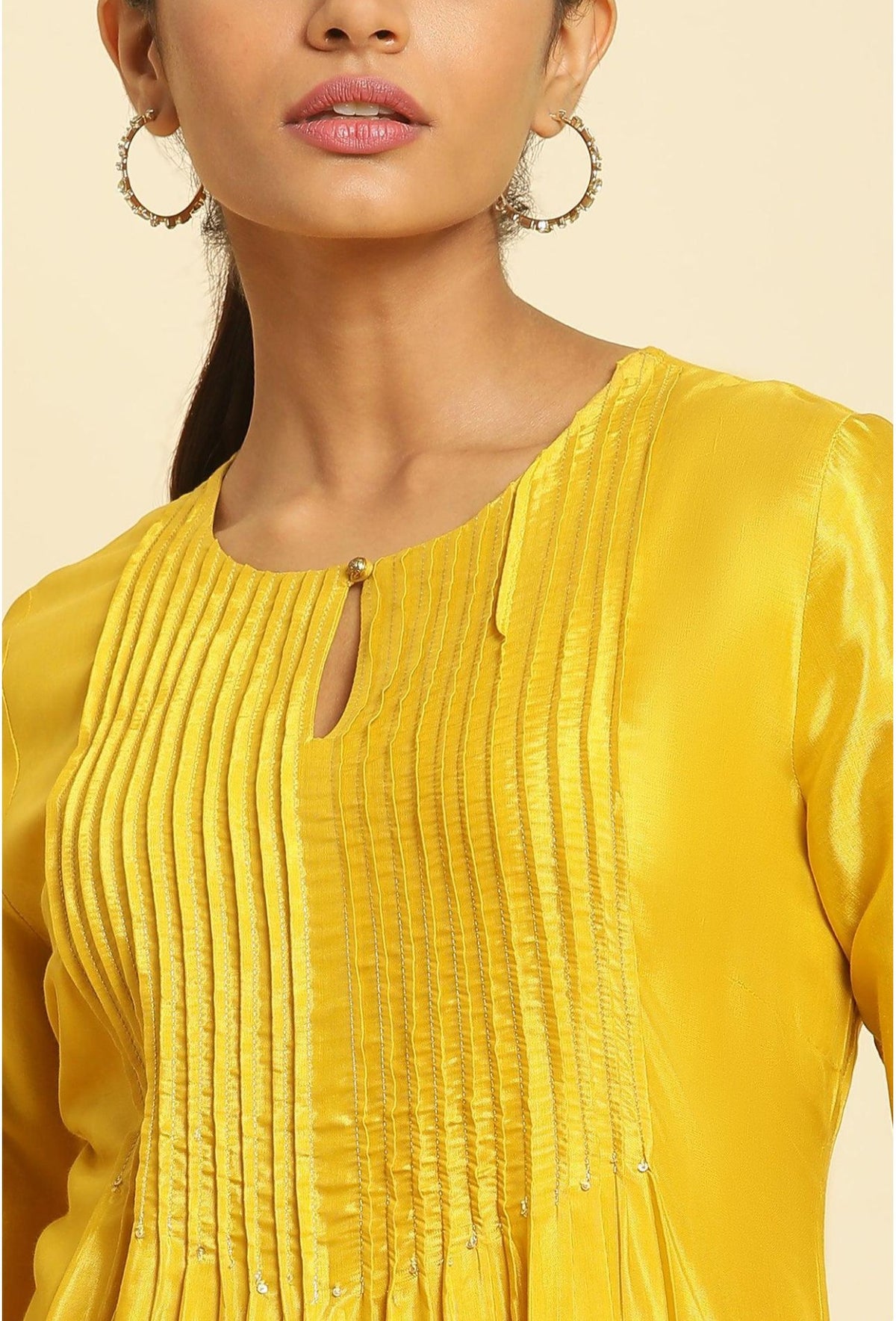 Marigold Yellow Embroidered Kurta in Berlin