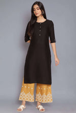 Black Round Neck Solid kurta in Germany Namma Markt
