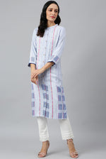 Light Blue Shirt kurta With Front Placket in Germany