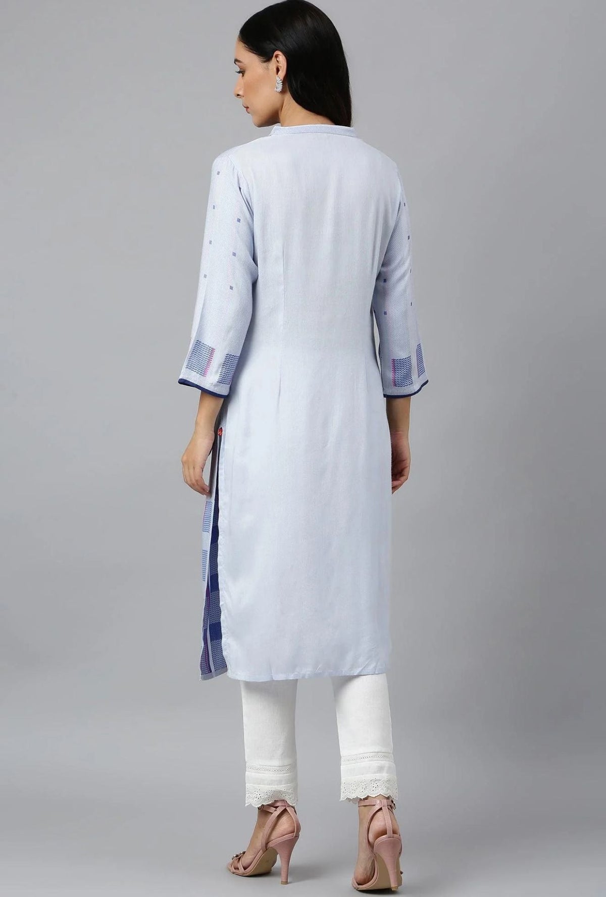 Light Blue Shirt kurta With Front Placket in Germany