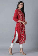 Maroon Printed Rayon kurta in Berlin