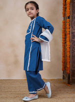 Girls Floral Yoke Design Regular Kurta With Trousers Dupatta in Munich